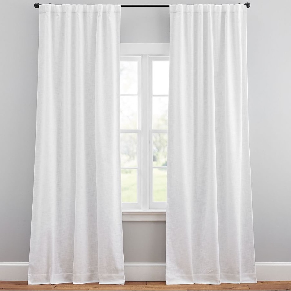 NIB POTTERY BARN Seaton Textured Cotton Blackout Curtains,  Set of 2